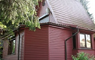 Сайдинг красно-коричневый фасад