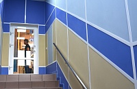 Панели Vekoroom голубые отделка лестницы