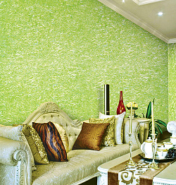 Шелковая штукатурка зеленая фото