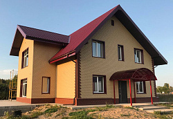 Фасадные панели Стоун Хаус Кирпич песочный и красный Фасадные панели Стоун Хаус Кирпич песочный и красный фото