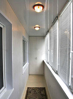 Панель ПВХ Рипс оливковый отделка балкона фото