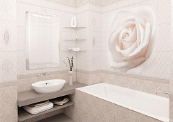 Панель ПВХ ПанДА Дамасский узор Роза фото