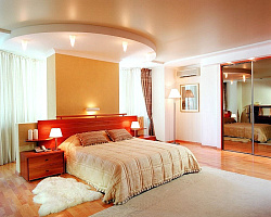 Отделка гипсокартоном спальня фото