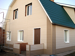 Сайдинг бревно Кофе с молоком фасад фото