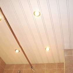 Реечные потолки Cesal ванная фото