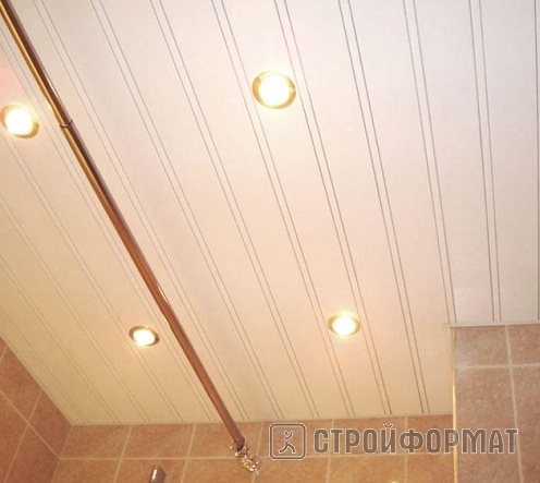 Реечные потолки Cesal ванная фото
