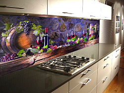 Интерьерная панель Вино фартук фото