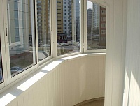 Вагонка ПВХ белая балкон