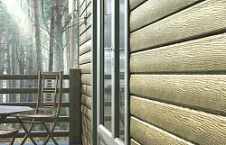 Сайдинг Тимберблок Дуб золотистый отделка дома фото