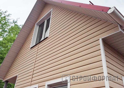 Сайдинг Timberblock ясень белёный на фасаде дома фото