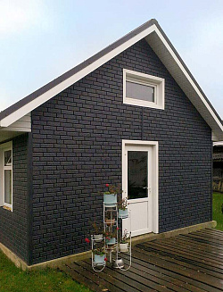 Фасадные панели Ю-Пласт кирпич графитовый фото