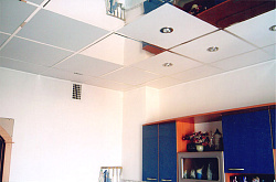 Подвесной потолок суперхром и белый фото