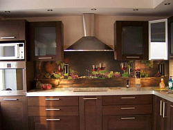 Интерьерная панель Вино на кухне фото